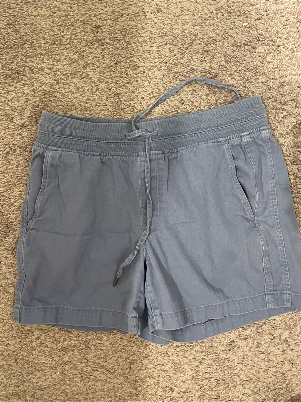 Orvis Dusty Blue Cotton Drawstring Shorts small